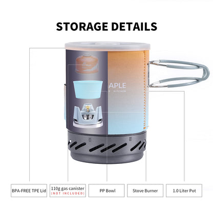 Fire-Maple "Fixed Star 1" Backpacking and Camping Stove System | Outdoor Propane Cooking Gear | Portable Pot/Jet Burner Set | Ideal for Hiking, Trekking, Fishing, Hunting Trips and Emergency Use