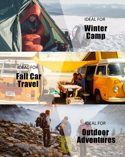 Sleeping Bags for Adults Backpacking Lightweight Waterproof- Cold Weather Sleeping Bag for Girls Boys Mens for Warm Camping Hiking Outdoor Travel Hunting with Compression Bags（Navy Blue）